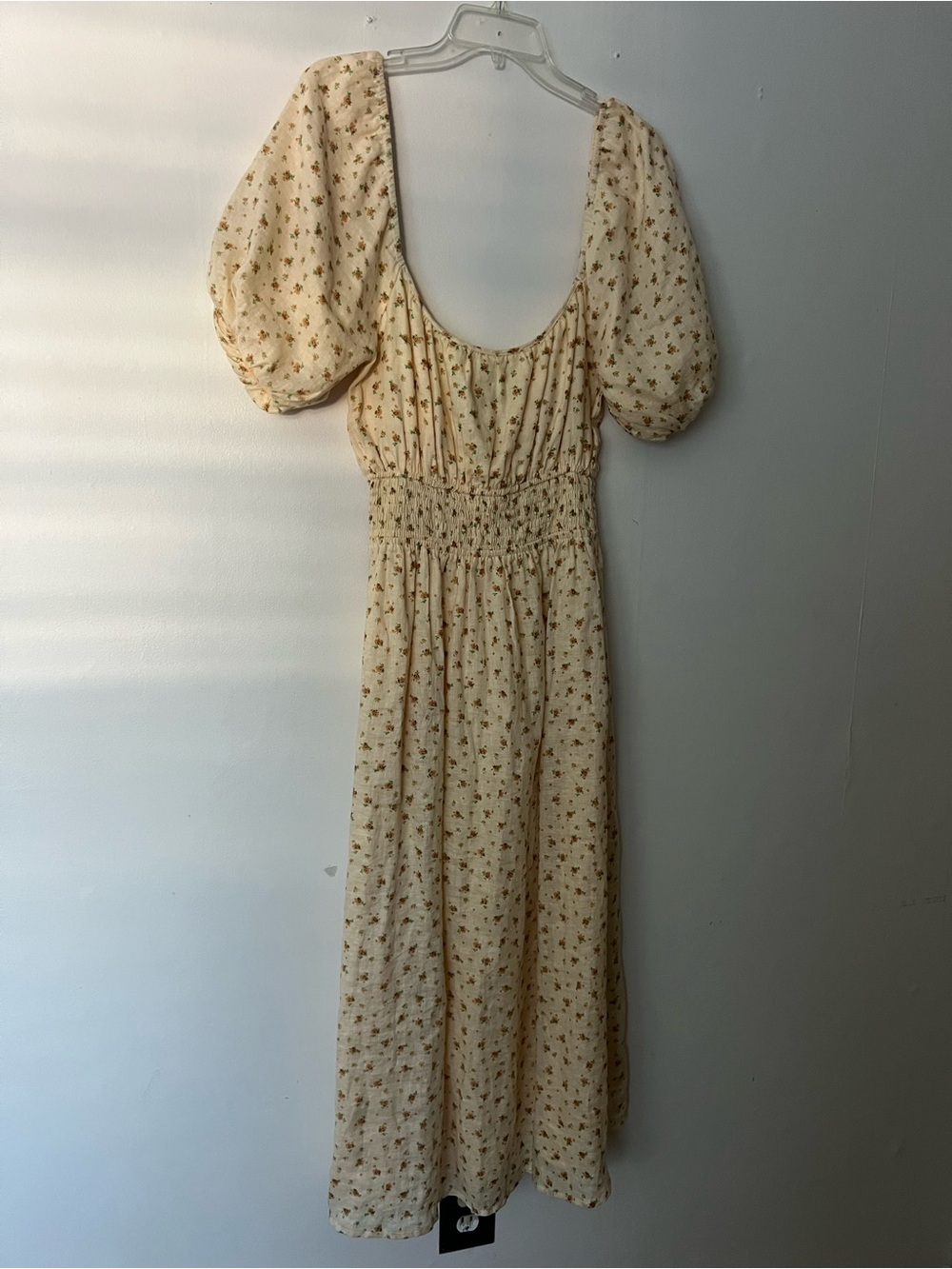 Faithfull the Brand Yellow Cottage Floral farmhouse linen maxi Dress, size 6 (M) - Picture 4 of 5